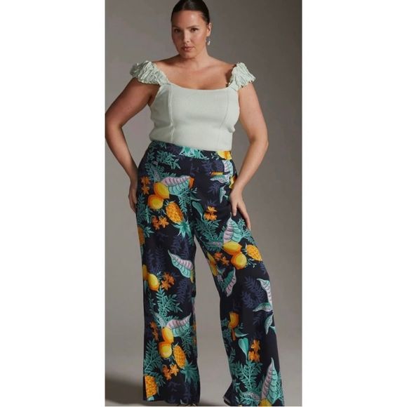 Maeve Multicolor Floral Wide Leg Pants - Picture 1 of 10
